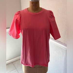 a new day Bright Pink Short Sleeve Top